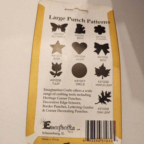 Scalloped Seashell Shell Large Hole Punch Emagination paper Scrapbook Craft - Picture 5 of 5